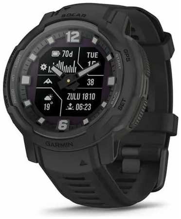 Смарт часы Instinct CROSSOVER SOLAR Tactical Edition смарт часы с черным безелем и силиконовым черным ремешком Garmin (010-02730-00) 198389543012