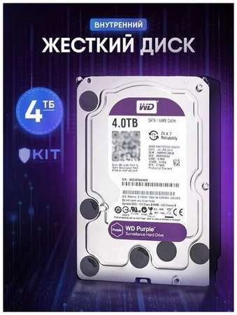 4 ТБ Внутренний жесткий диск Western Digital Purple 3.5″ 5400 (WD43PURZ) 198392185514