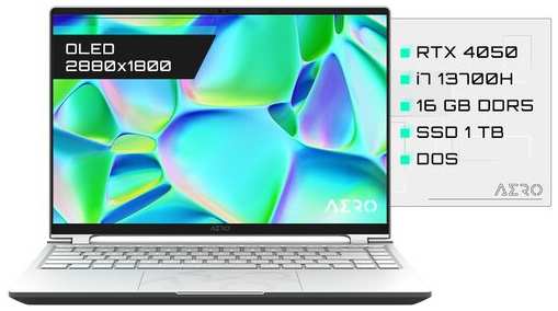 14″ Ноутбук Gigabyte AERO 14 OLED,2880 1800, 90 Hz (BMF-72KZBB4SD), Серебристый сумеречный 198392517021