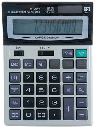 Калькулятор настольный, 12-разрядный, CT-912, двойное питание, средний 198393149545