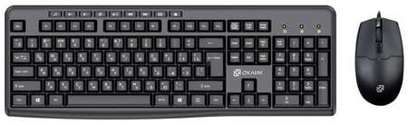 Комплект клавиатура + мышь OKLICK S650, черный, кириллица+QWERTY 198397185755
