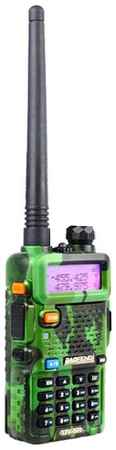 Рация Baofeng UV-5R Черная, портативная радиостанция Баофенг для охоты и рыбалки с аккумулятором на 1800 мА*ч и радиусом до 10 км, UHF, VHF, IP54