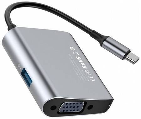USB-концентратор Baseus Enjoyment series USB-C - VGA/USB (CATSX-E0G), разъемов: 1, space gray 19844009994992