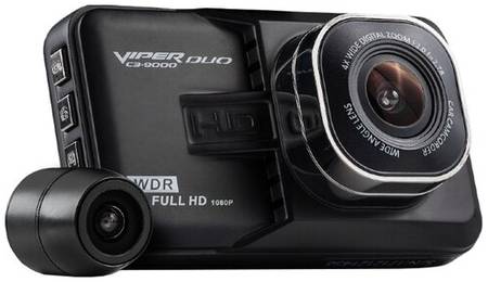 Видеорегистратор VIPER 9000 Duo, 2 камеры, черный 19844027339234