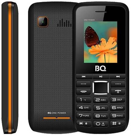 Телефон BQ 1846 One Power, 2 SIM, черный/оранжевый 19844036470314