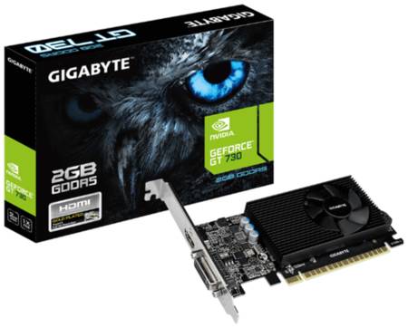 Видеокарта GIGABYTE GeForce GT 730 LP 2GB (GV-N730D5-2GL), Retail 19844041389626