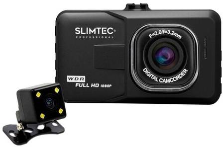 Видеорегистратор Slimtec Dual F2, 2 камеры, черный 19844047265543