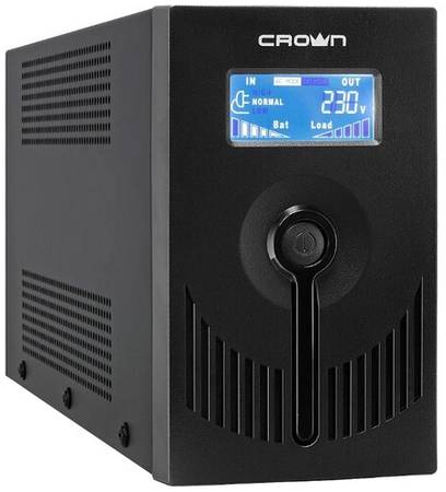 Интерактивный ИБП CROWN MICRO CMU-SP650 IEC LCD USB черный