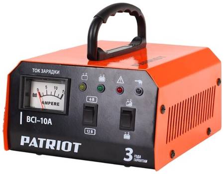 Зарядное устройство PATRIOT BCI-10A черный/оранжевый 19844058096301