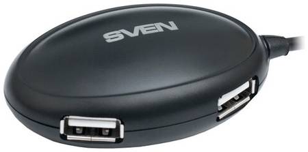 USB-концентратор SVEN HB-401, разъемов: 4, 120 см, черный 19844063204800
