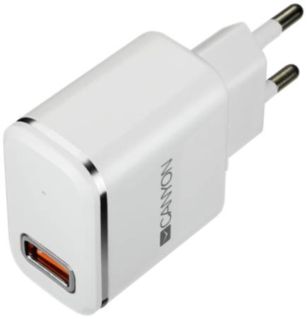 Сетевое зарядное устройство Canyon H-043 Lightning кабель USB-A 5В-2100мA Smart IC с оранжевой полосой