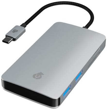 USB-концентратор uBear LINK Hub 7 in 1, разъемов: 7, серый 19844074884796