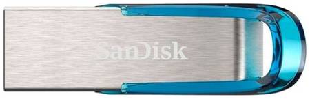 Флешка SanDisk Ultra Flair USB 3.0 128 ГБ, 1 шт., серебристый/синий 19844076307549