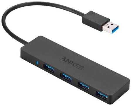 USB-концентратор ANKER 4-Port Ultra-Slim USB 3.0 Hub, разъемов: 4, черный 19844094342957