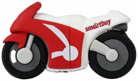 Флешка SmartBuy Wild series Motobike 32 ГБ, 1 шт., красный/белый 19844167036687