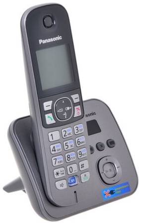 Радиотелефон Panasonic KX-TG6821 серый металлик 19844188697868