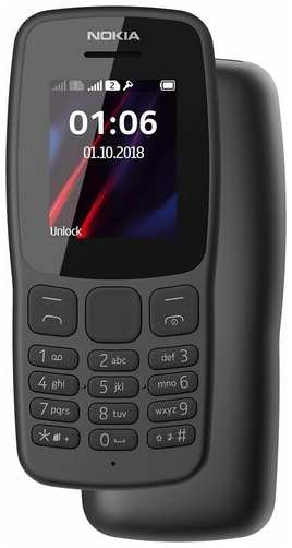 Смартфон Nokia 106 (2018) Global для РФ, 2 SIM, черный 19844231185519