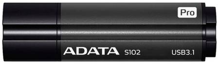 Флешка ADATA S102 Pro 64 ГБ, 1 шт., титаново-серый 19844245647805