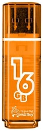 Флешка SmartBuy Glossy USB 2.0 16 ГБ, 1 шт., оранжевый 19844245648399