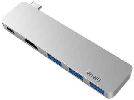Хаб USB Wiwu T6 Pro 5 in 1 USB Type-C Grey 13037 198442598087