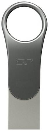 Флешка Silicon Power Mobile C80 16 ГБ, титаново-серый 19844260143383