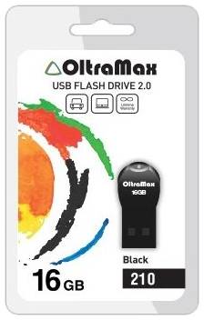 Флешка OltraMax 210 16 ГБ, 1 шт., black 19844284467305