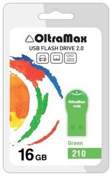 Флешка OltraMax 210 16 ГБ, 1 шт., green 19844284467396
