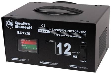 Зарядное устройство Quattro Elementi BC12M (770-094) черный 160 Вт 2 А 12 А 19844315516365