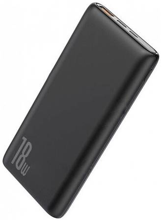 Портативный аккумулятор Baseus Bipow PD+QC Power Bank 10000mAh 18W, черный, упаковка: коробка 19844317203568