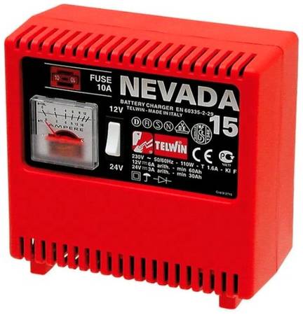 Зарядное устройство Telwin NEVADA 15 красный 110 Вт 4.5 А 9 А 19844320345747