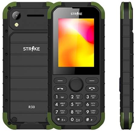 Strike R30, 2 SIM, черный / зеленый 19844322874997