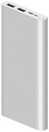 Портативный аккумулятор Xiaomi Mi Power Bank 3, 10000 mAh, серебристый, упаковка: коробка 19844323535155