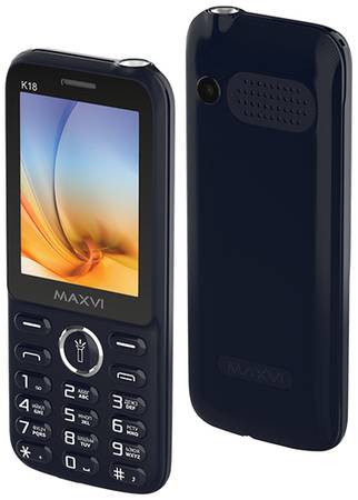 Телефон MAXVI K18, 2 SIM, синий 19844329287368