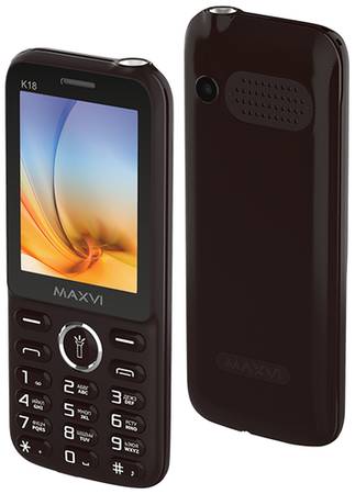 Телефон MAXVI K18, 2 SIM, коричневый 19844329798449