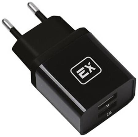 Сетевое зарядное устройство Exployd EX-Z-610, 2 USB, 3.1 А, черное 19844335359335