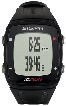 Часы спортивные SIGMA SPORT iD.RUN: скорость и расстояние (на основе GPS), индикатор расстояния, счётчик кругов, месячная статистика, личные достижения, отслеживание активности