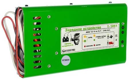 Зарядное устройство Автоэлектрика Т-1051 зеленый 130 Вт 0.1 А 9 А 19844362199581
