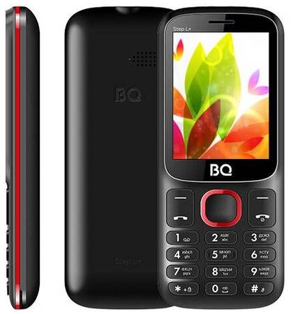 Телефон BQ 2440 Step L+, 2 SIM, черный / красный 19844370618506