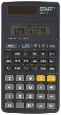 Калькулятор научный STAFF STF-310, черный 19844383500869