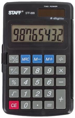 Калькулятор STAFF STF-899, черный, 2 шт 19844383596337