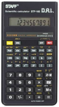 Калькулятор научный STAFF STF-165, черный 19844383596484