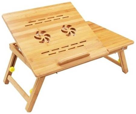 Стол для ноутбука Шар BS 0002 из бамбука складной с охлаждением