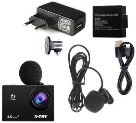 Экшн-камера X-Try XTC185 EMR Battery + СЗУ 4K WiFi