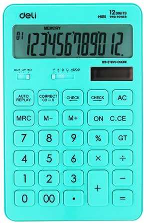 Калькулятор настольный Deli Touch 12-разр, голубой 19844516103399