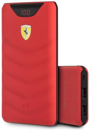 Портативный аккумулятор CG Mobile Ferrari Wireless 10000 мАч, LED-индикатор, (FEOPBW10KQURE)