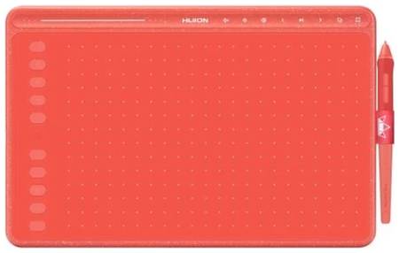 Графический планшет HUION HS611 коралловый красный 19844528290497