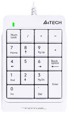 A4Tech Числовой блок A4 Fstyler FK13P белый USB slim для ноутбука 19844536334573