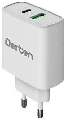 Сетевое ЗУ Dorten 36W QC+USB-C/PD белое
