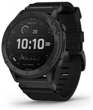 Умные часы Garmin Tactix Delta Solar с нейлоновым DLC ремешком GPS, черный 19844538854588