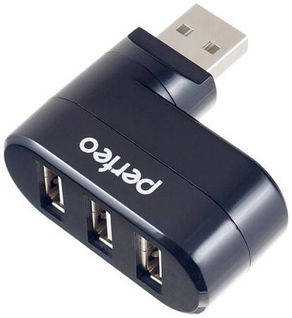 USB-Концентратор Perfeo Perfeo 3 Port, (PF-VI-H024 Black) чёрный 19844541498938